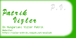 patrik vizler business card